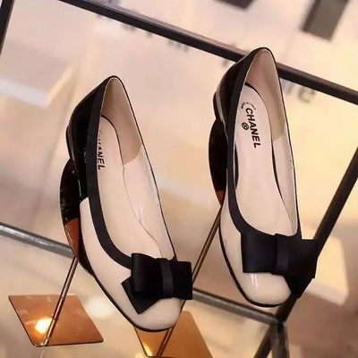 CHANEL Shallow mouth flat shoes Women--103